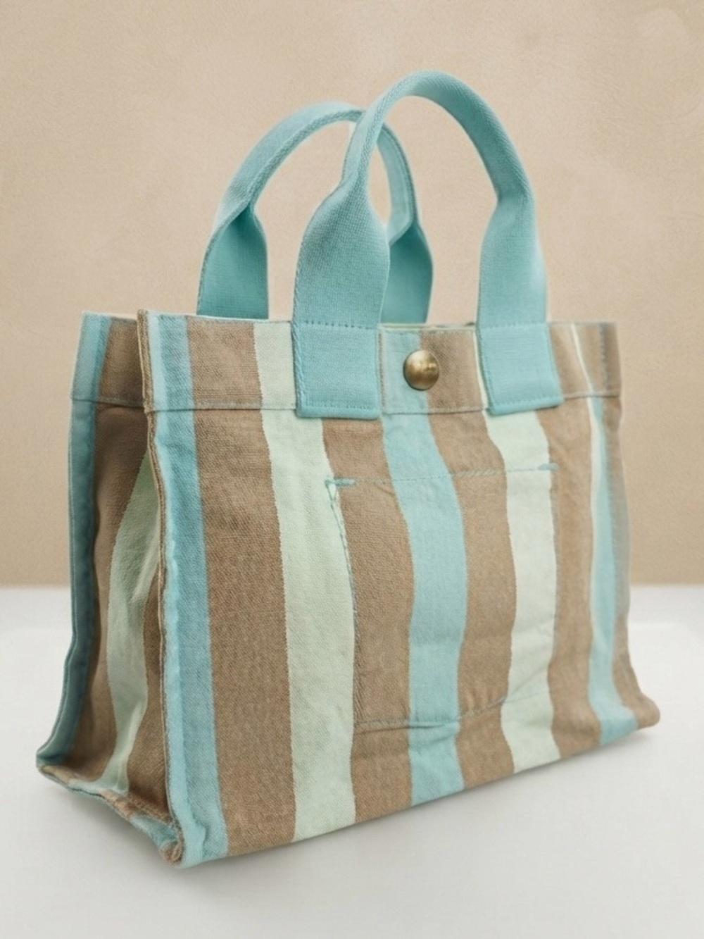 Vintage 1999 Gap Striped Canvas Utility Tote Bag – NWOT Pristine Condition View 6